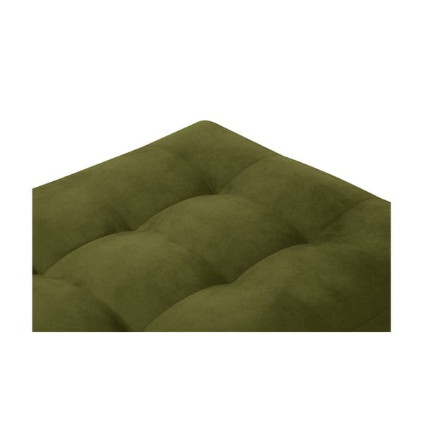 Olivovozelená zamatová podnožka Milo Casa Santo-image-4