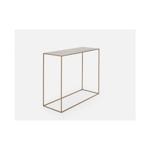 Konzolový kovový stôl v zlatej farbe CustomForm Tensio, 100 x 35 cm-image-2