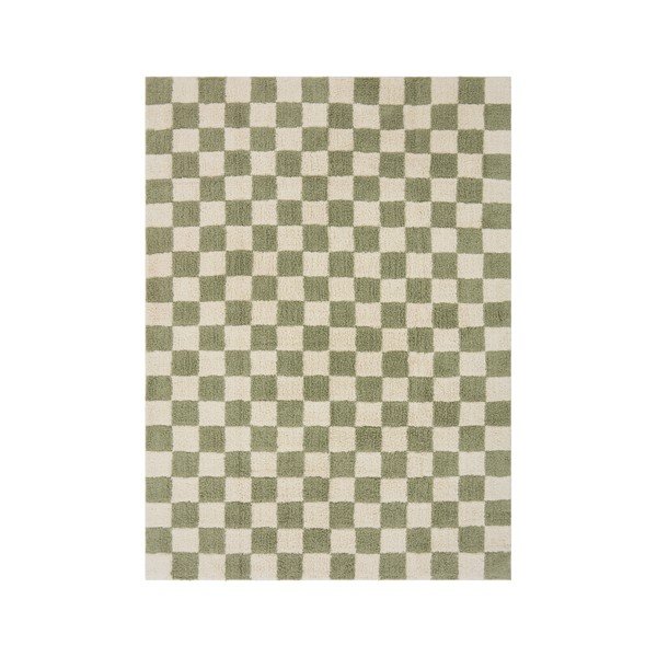Zelený/krémovobiely bavlnený koberec 200x300 cm Mela – Jotex
