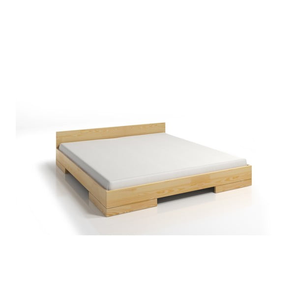 Dvojlôžková posteľ z borovicového dreva 160x200 cm v prírodnej farbe Spectrum – Skandica