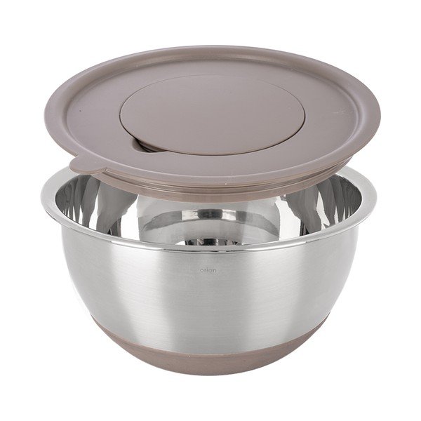 Misa z nehrdzavejúcej ocele v striebornej farbe ø 22 cm Beige – Orion-image-3