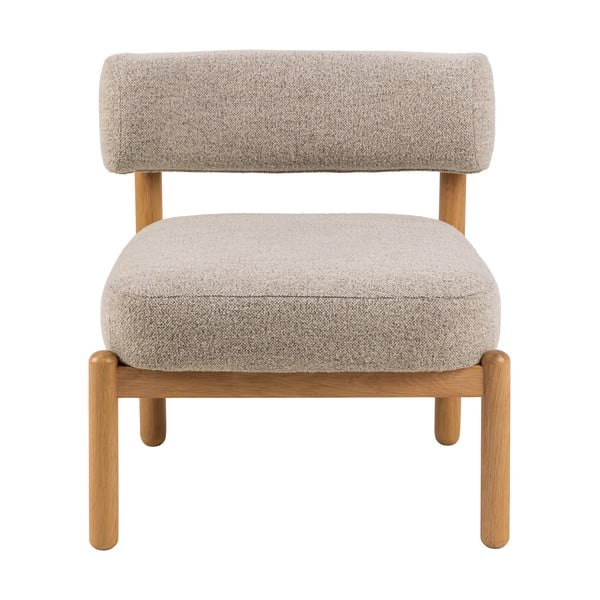 Béžové kreslo z textílie buklé Burley – Actona