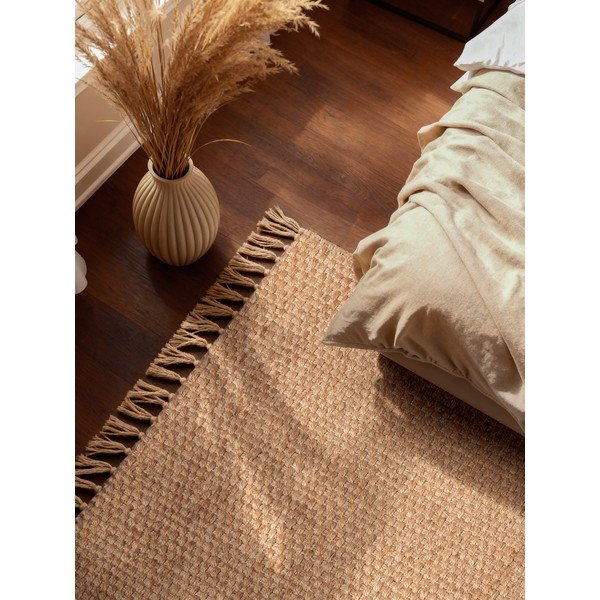 Obojstranný/ručne tkaný jutový koberec v prírodnej farbe 120x170 cm Fjord – Hanse Home-image-2