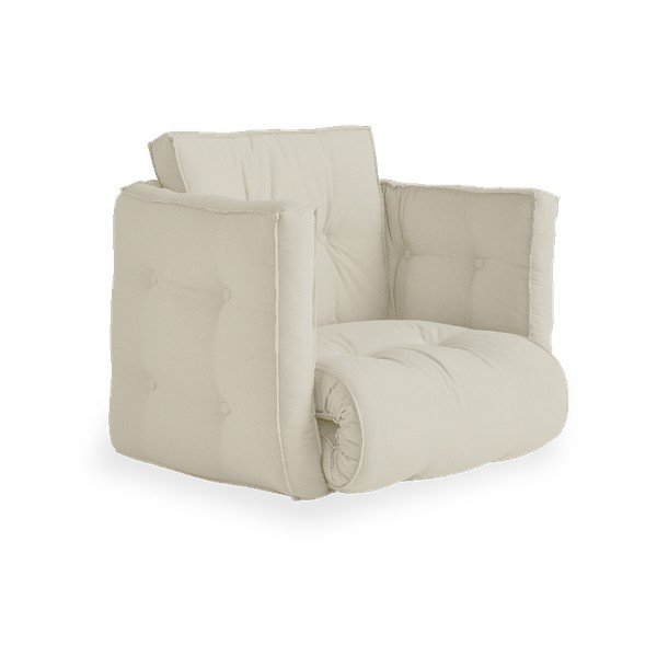 Rozkladacie kreslo s béžovým poťahom Karup Design Dice Beige-image-1