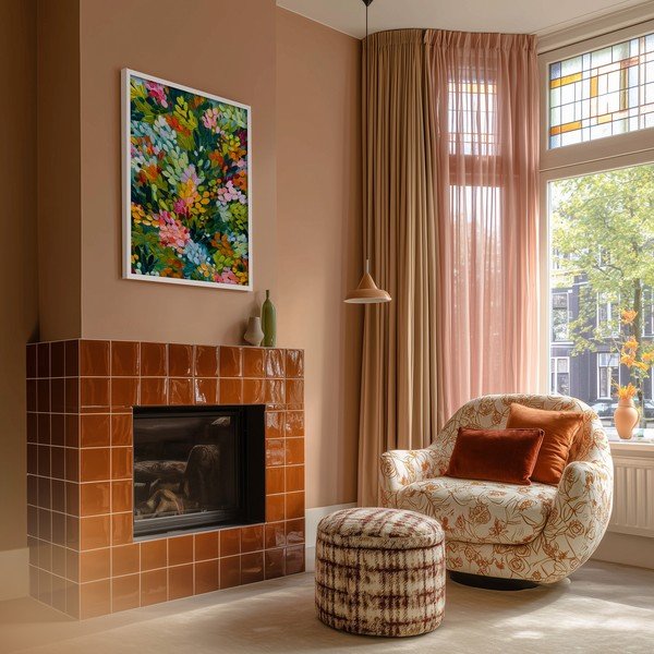 Tlačený obraz s rámom 50x70 cm Vivid Meadow – Styler-image-2