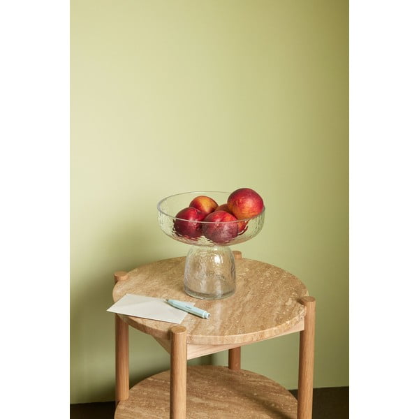 Okrúhly odkladací stolík s doskou z kameňa ø 43 cm Trava – Hübsch-image-1