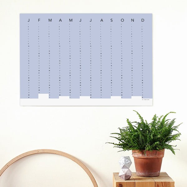 Nástenný kalendár SNUG.Column, modrý