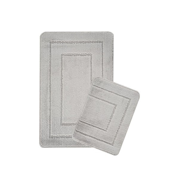 Svetlosivé kúpeľňové predložky v súprave 2 ks 50x80 cm Cerceve – Foutastic