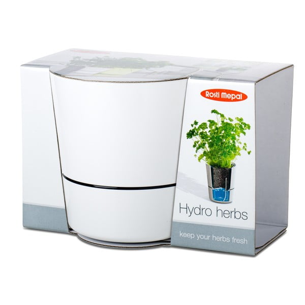 Biely kvetináč na bylinky Mepal Hydro Herbs-image-1