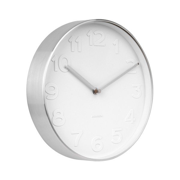 Nástenné hodiny s detailmi v striebornej farbe Karlsson Mr. White, ⌀ 28 cm-image-1