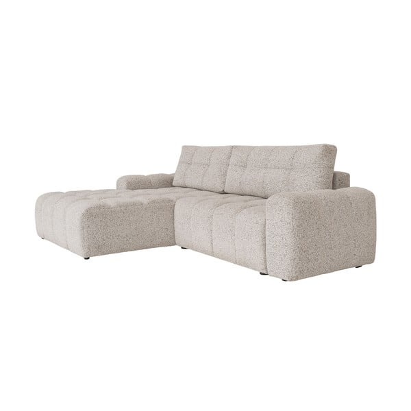 Béžová rozkladacia modulárna rohová pohovka s úložným priestorom (ľavý roh) Lulu – Miuform