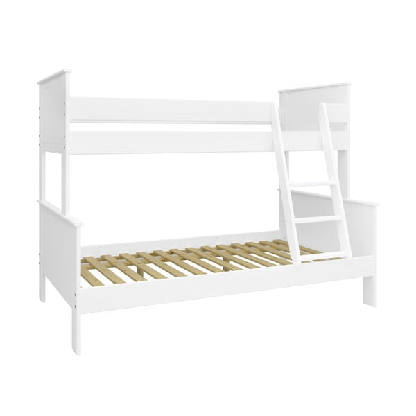 Biela poschodová detská posteľ 120x200/90x200 cm Albumy – Tvilum-image-2