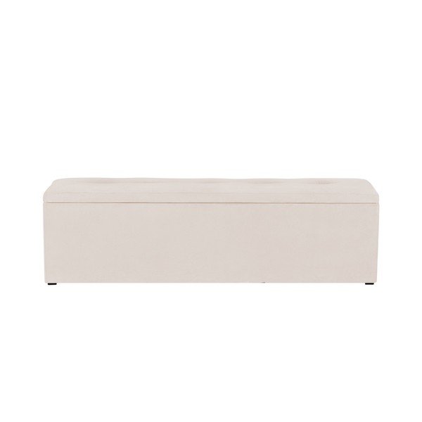 Béžový otoman k posteli s úložným priestorom Kooko Home, 47 × 140 cm-image-3
