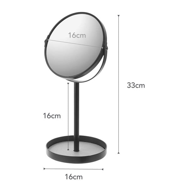 Kozmetické zväčšovacie zrkadlo (3x) ø 17,5 cm Matsuyama – YAMAZAKI-image-4
