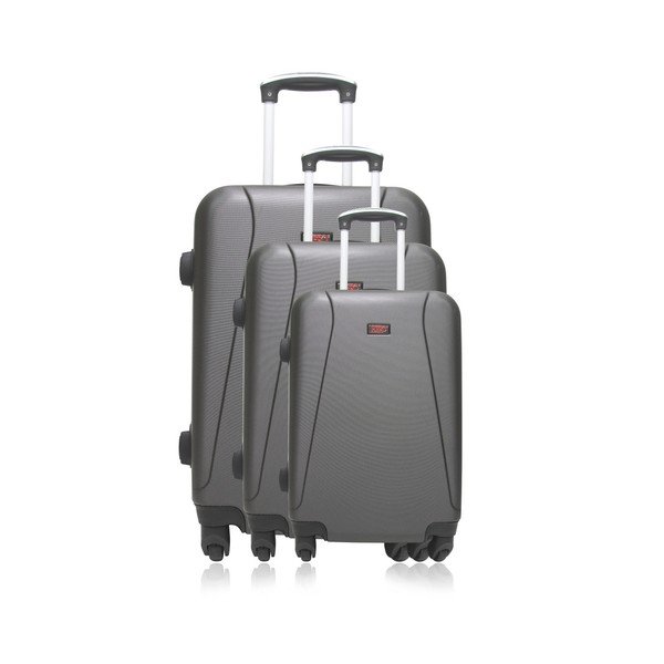 Sada 4 sivých cestovných kufrov na kolieskach Hero Lanzarote-C-image-1