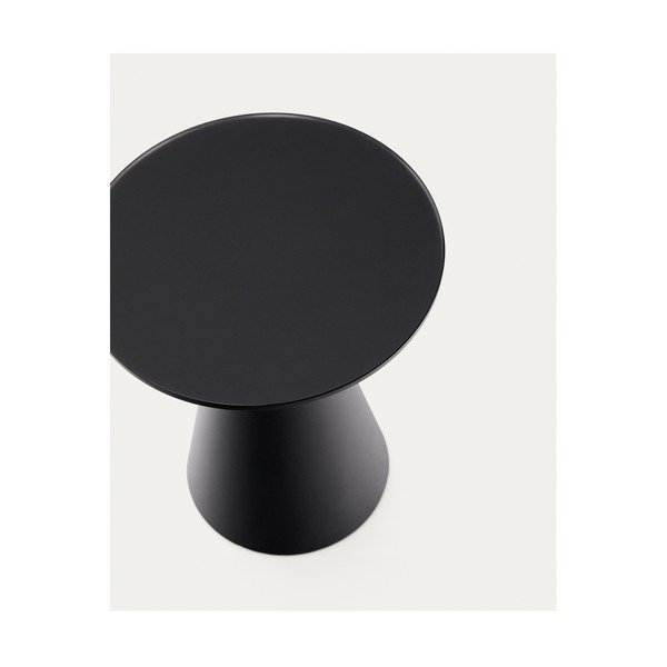 Okrúhly odkladací stolík so sklenenou doskou ø 30 cm Wilshire – Kave Home-image-3