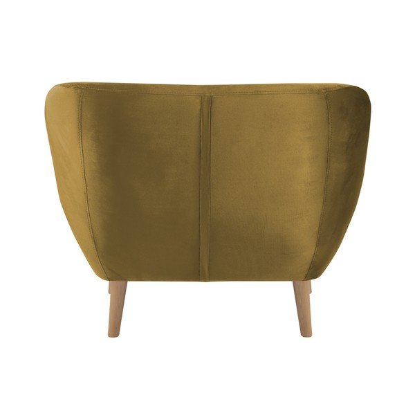 Horčicovožlté kreslo Mazzini Sofas Amelie-image-3