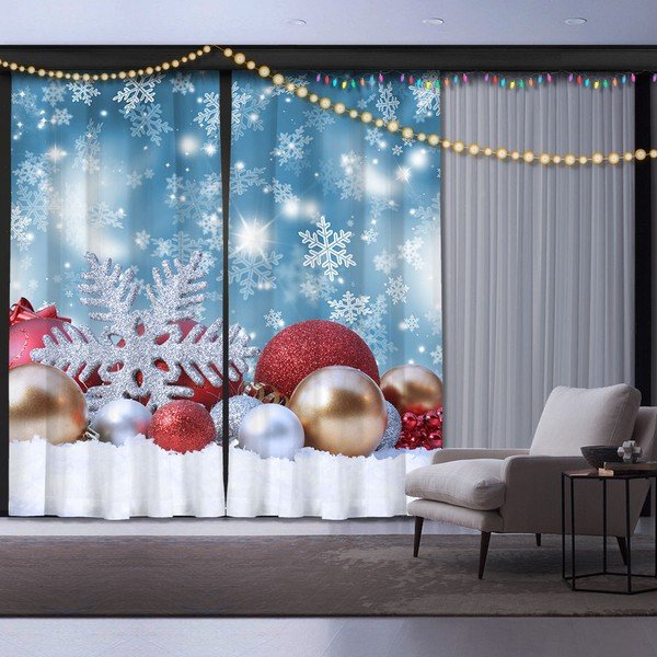 Sada 2 vianočných závesov Christmas Sparkle