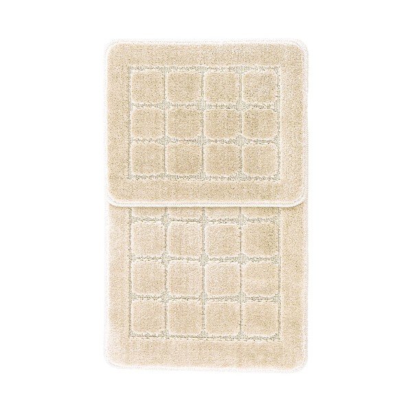 Krémovobiele kúpeľňové predložky v súprave 2 ks 50x80 cm Kareli – Foutastic-image-2