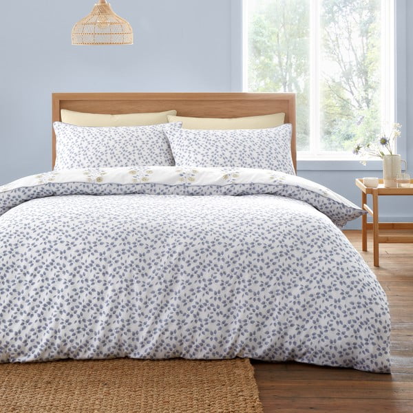 Biele damaškové obliečky na dvojlôžko 200x200 cm Eloise Floral – Bianca-image-2