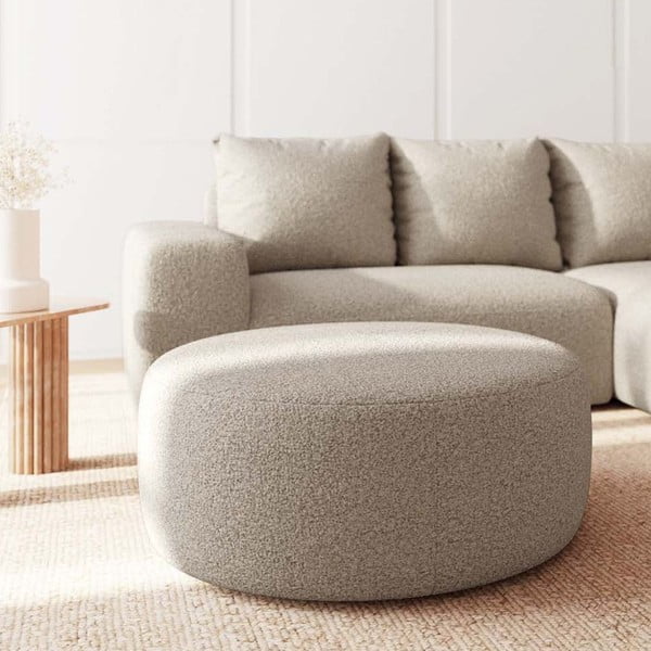 Béžová podnožka z textílie buklé Monce – Rodier-image-2