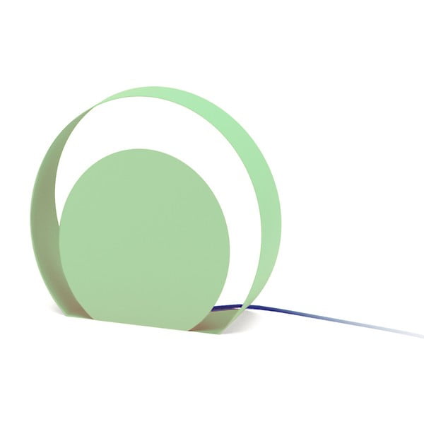 Zelená stojacia lampa MEME Design Chiocciola, Ø 39 cm