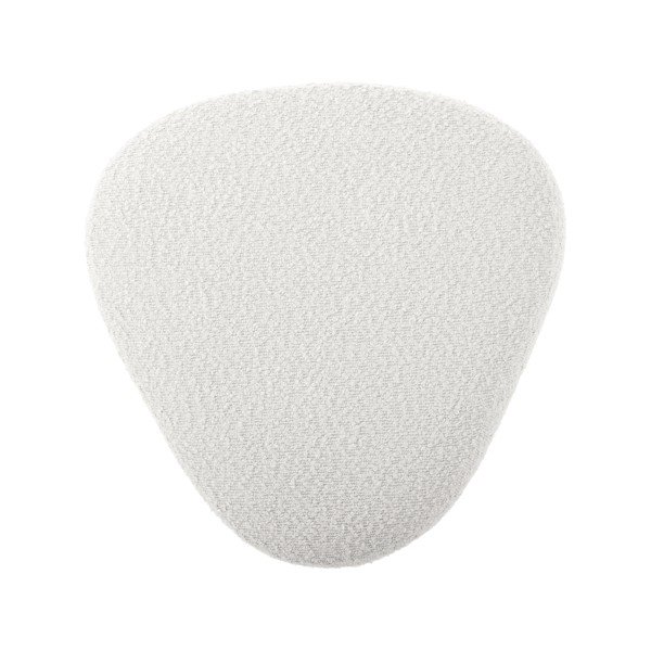 Biely taburet z textílie buklé Ada – Leitmotiv-image-3