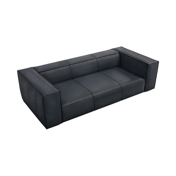 Tmavomodrá kožená pohovka 227 cm Madame – Windsor & Co Sofas-image-2