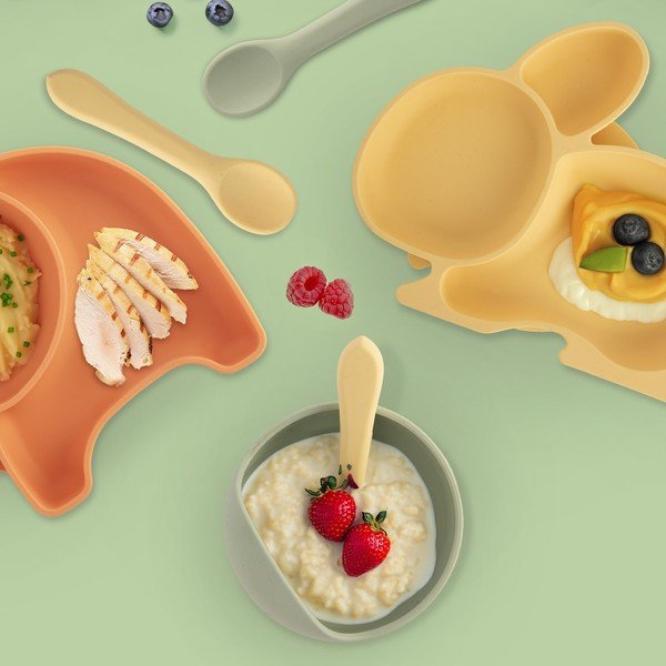 Žltá detská lyžička zo silikónu – Orion-image-1