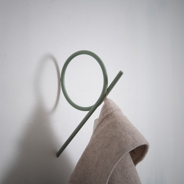 Sivozelený nástenný kovový háčik Tuba L – Spinder Design-image-2