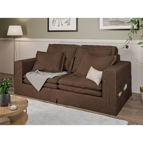 Tmavohnedá pohovka 196 cm Nora – Ropez-image-3