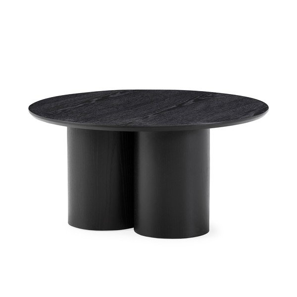 Čierny okrúhly konferenčný stolík ø 80 cm Lua – MOME-image-3