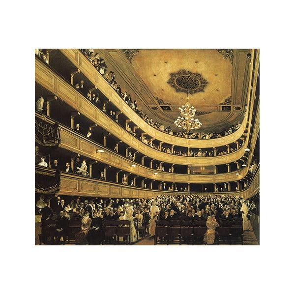 Obraz Gustav Klimt - Auditorium in the Old Burgtheater, 45x50 cm