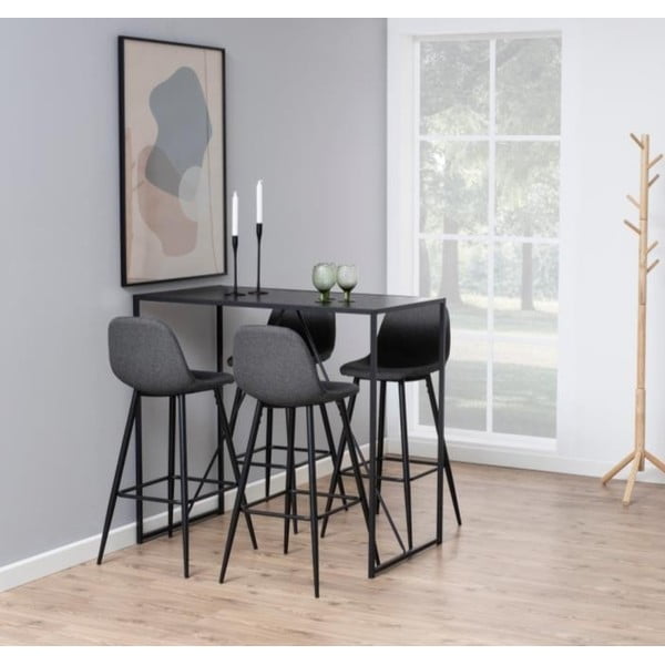 Svetlosivá barová stolička s kovovým podnožím Actona Wilma-image-1