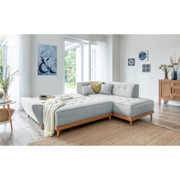 Svetlosivá rozkladacia rohová pohovka Miuform Dazzling Daisy L, pravý roh-image-4