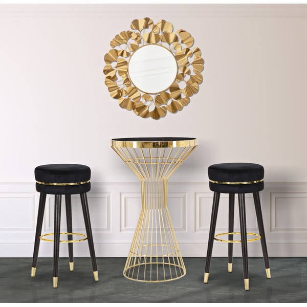 Čierna/v zlatej farbe čalúnená barová stolička (výška sedadla 74 cm) Paris – Mauro Ferretti-image-1