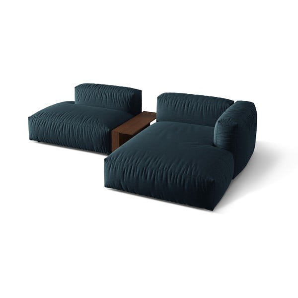 Tmavomodrá modulárna rohová pohovka (pravý roh) Martina – Micadoni Home-image-2