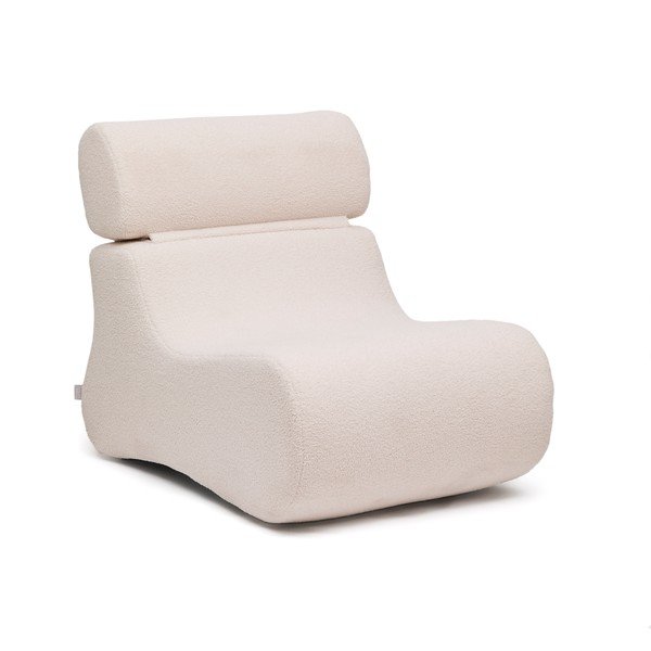 Slonovinové kreslo z textílie buklé Club – Kave Home