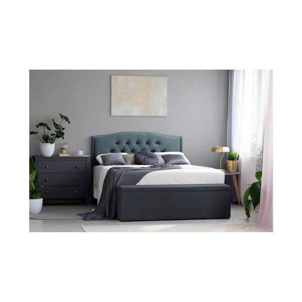 Petrlolejovozelené čelo postele Mazzini Sofas, 140 × 120 cm-image-2