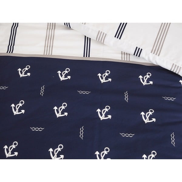 Tmavomodré krepové obliečky na jednolôžko 140x200 cm Exclusive – B.E.S.-image-3