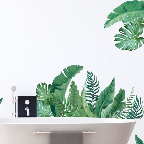 Samolepka na stenu 60x90 cm Tropical Leaves - Ambiance-image-1