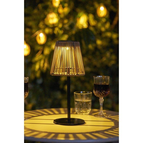 LED stolové/prenosné vonkajšie svietidlo so solárnym panelom ø 14 cm Salford – House Nordic-image-2