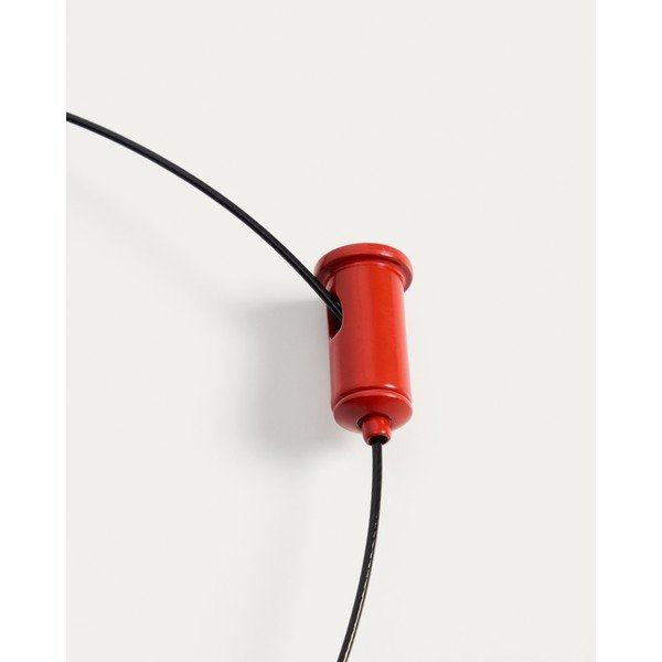 Červené LED stmievateľné závesné svetlo s kovovým tienidlom Porte – Kave Home-image-3