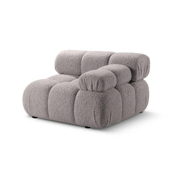 Svetlosivý modul pohovky z textílie bouclé (pravý roh) Bellis – Micadoni Home-image-4
