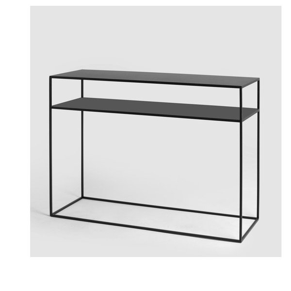 Čierny konzolový stolík CustomForm Tensio,100 x 35 cm-image-2