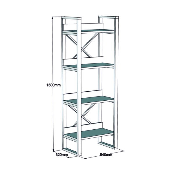 Polica Adisa White, výška 150 cm-image-2