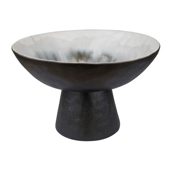 Čierna/slonovinová kameninová misa ø 31,5 cm By Hand  – Mette Ditmer Denmark