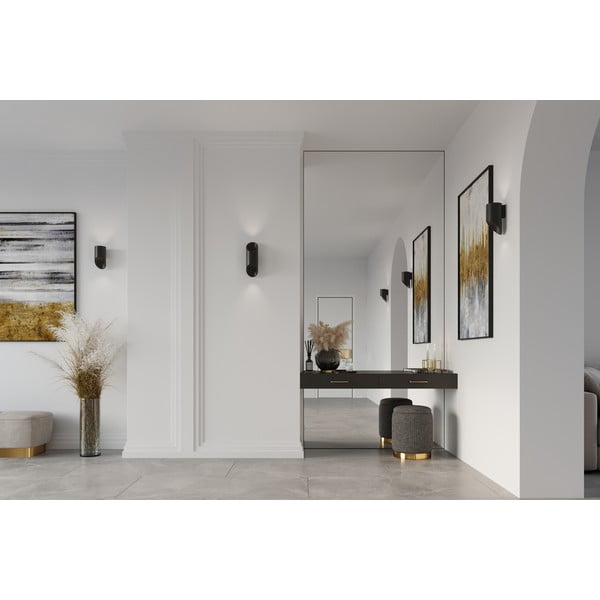 Čierne nástenné svietidlo Sollux Nixon, dĺžka 20 cm-image-1