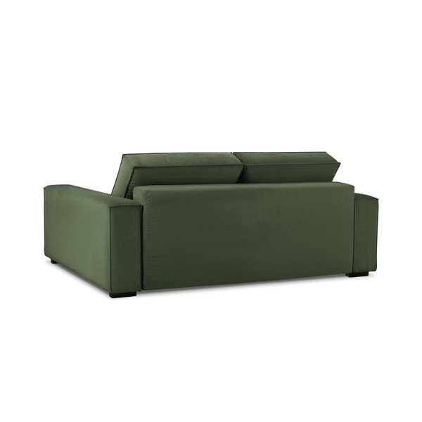 Zelená menčestrová rozkladacia pohovka Mazzini Sofas Azalea-image-4