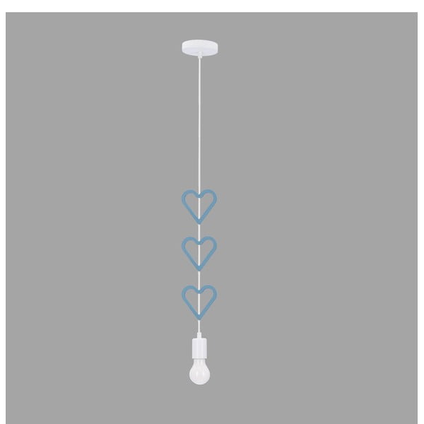 Bielo-modré detské svietidlo s kovovým tienidlom Single - Candellux Lighting-image-1